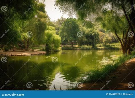 Peaceful Park with Serene Pond and Greenery, Perfect Place To Unwind ...