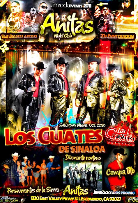 Los Cuates De Sinaloa Anitas party Flyer by OgJimrock on DeviantArt