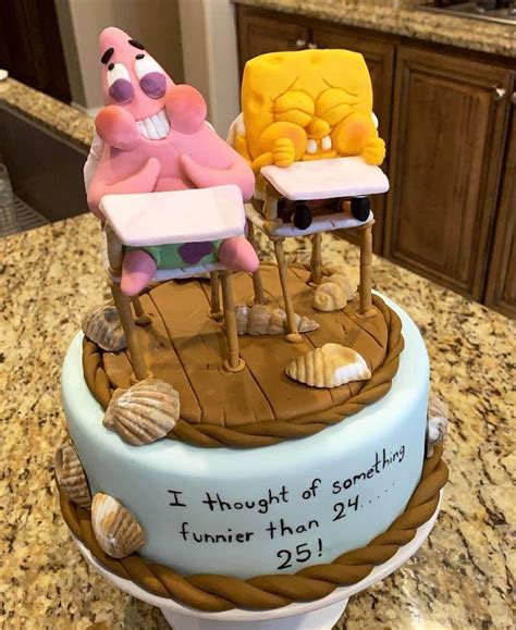 I have seen tons of 'Funnier than 24, 25' cakes, but this one has to be ...