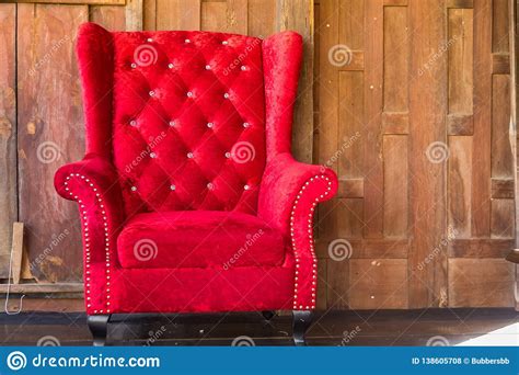 .Red Vintage Sofa Decoration Interior Stock Photo - Image of background ...