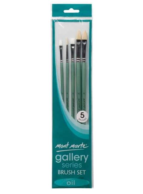 Shop Gallery Oil Paint Brush Set - 5 pieces Australia - Art Supplies ...