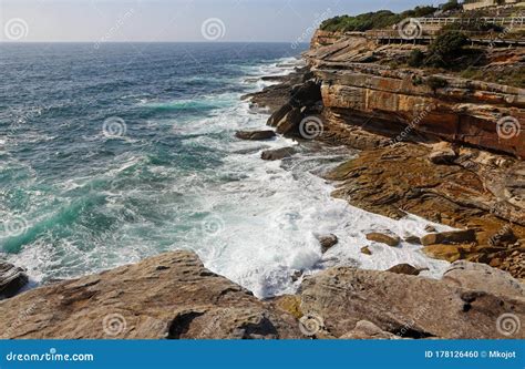 Coastal walk on the cliff stock photo. Image of famous - 178126460