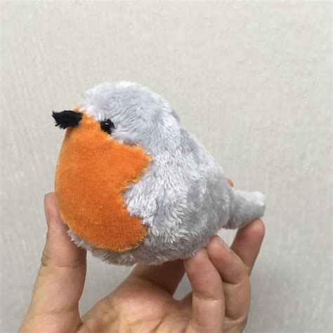 Gray-Orange Robin Bird Plushie Toy Stuffed Bird Robin | Etsy