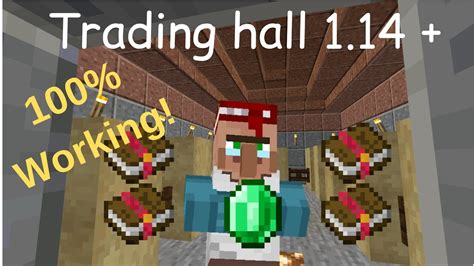 Minecraft 1.14.2 Villager Trading Hall Java and Bedrock 1.11 - YouTube