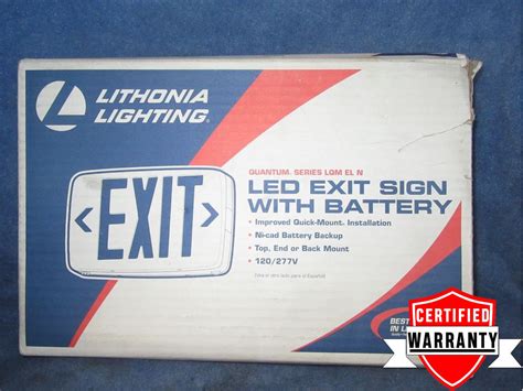 Lithonia Lighting Quantum Thermoplastic LED Emergency Exit Sign 1 Year ...