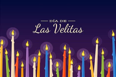 Free Vector | Illustrated día de las velitas candles