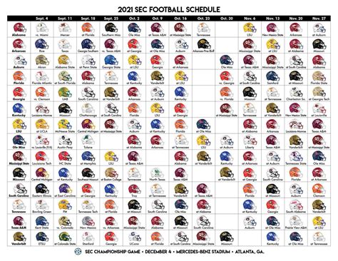 2025 Sec Football Helmet Schedule 2024 - Winne Karalynn