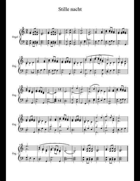 Stille nacht sheet music download free in PDF or MIDI