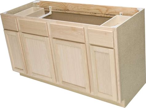 QUALITY ONE SB60 60 x 34-1/2 x 24-Inch Premier Unfinished Oak Sink Base ...