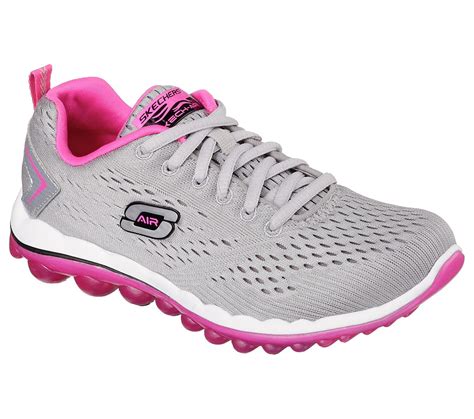 Skechers Sport Women's Skech Air Aim High Fashion Sneaker,Gray Mesh/Pink Trim,5.5 M US - Walmart.com