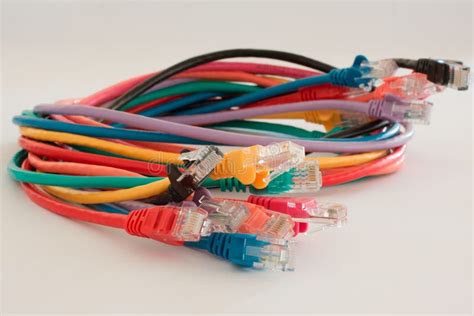 Network cable bundle stock image. Image of colorful, gigabit - 8744101