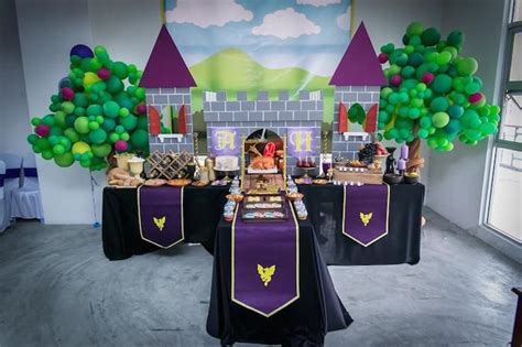 Medieval Knight Themed 1st Birthday Party | Kara's Party Ideas | Birthday, Birthday party ...