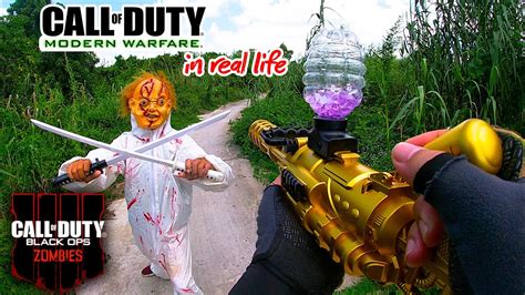 Nerf War | Call of Duty Modern Warfare 2 Zombie Battle (First Person Shooter) #1 - YouTube