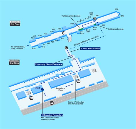 Guide for facilities in Washington Dulles International Airport | Airport Guide [International ...