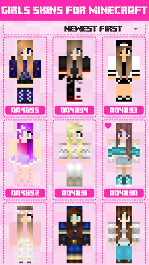 Girls Skins for Minecraft PE - Browse more than 4890 girls skins and ...