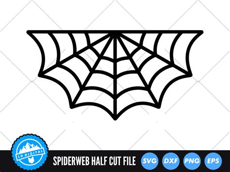 Spider Web Half SVG | Halloween Cut File Graphic by lddigital ...