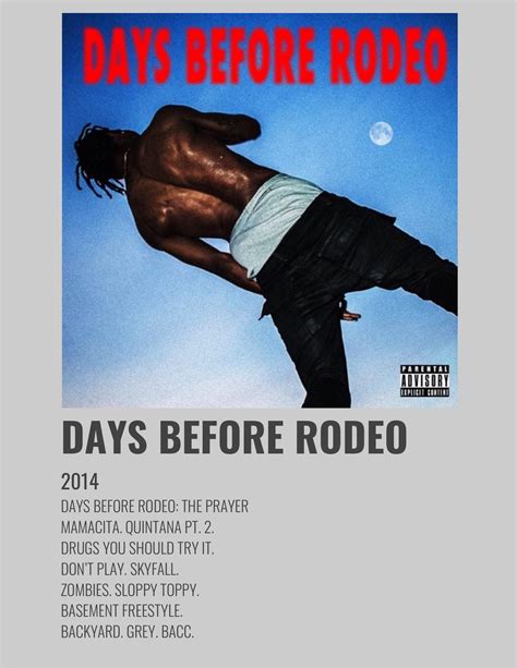 DAYS BEFORE RODEO | Music poster ideas, Music poster design, Film ...