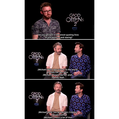 Michael Sheen about which Good Omens lines are fans quoting him when ...