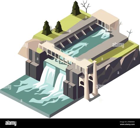 icon water dam architecture modern Stock Vector Image & Art - Alamy