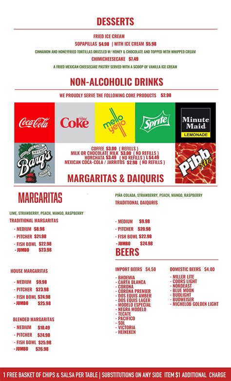 Our Menu - Maria's Mexican Restaurant