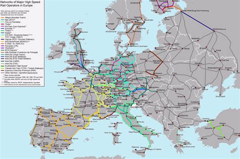 Europe Train Map High Speed | secretmuseum