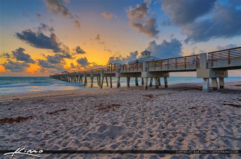 Juno Beach Pier Sunrise Cool Morning | HDR Photography by Captain Kimo