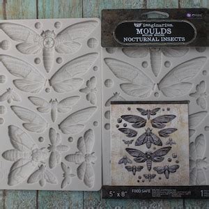 Nocturnal Insects Molds Re-design Prima Moth Wings Silicone for Resin Clay Food Safe Chocolate ...