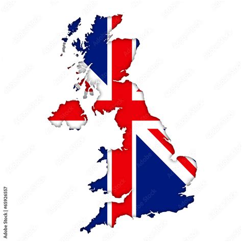 British flag map icon Stock Illustration | Adobe Stock