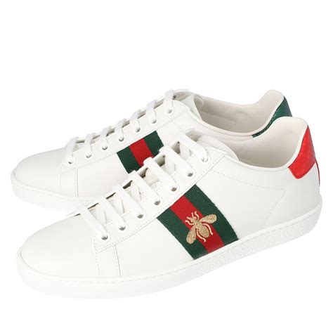 Mua Giày Gucci con ong, Men's Ace Embroidered Sneaker White Leather With Bee, Giá tốt