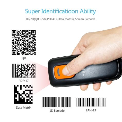 Yanzeo P1600 P1620 Portable Pocket Barcode Scanner 1D QR Wireless ...