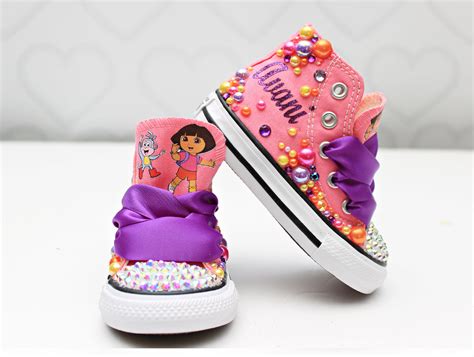 Dora the explorer shoes- Dora the explorer bling Converse-Girls Dora t ...