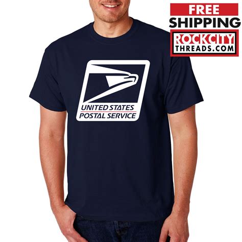 USPS LOGO POSTAL T-SHIRT Shirt Chest United States Service Eagle on Tshirt US #RockCityThreads # ...