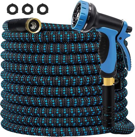 Flexible Expandable Garden Hose50ft , with 10 Function Spray Nozzle ...