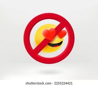 No Love Concept Emoji 3d Vector Stock Vector (Royalty Free) 2255224421 | Shutterstock