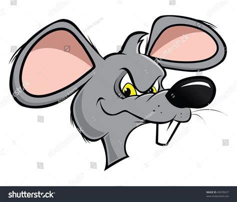 Cartoon Vector Illustration Rat Face Stock Vector (Royalty Free ...