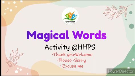 🌻5 Magical Words With Action Song & Demo @ HHPS - YouTube