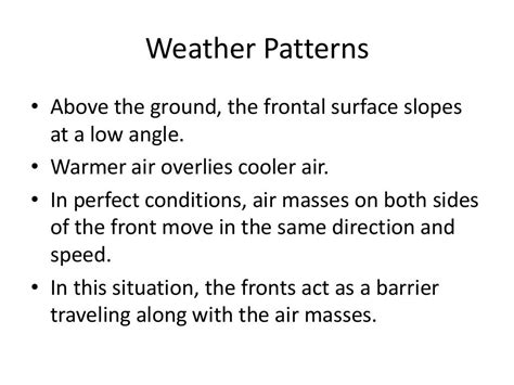 Weather patterns