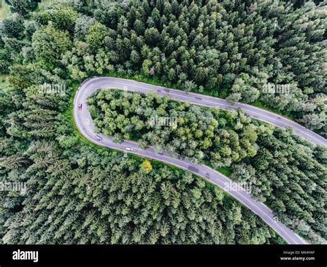 Forest road from above Stock Photo - Alamy