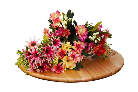 flower on wooden table. Flowers for wedding and happy occasions ...