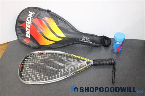 Ektelon Racquetball Racquet w/Balls & Cover - shopgoodwill.com