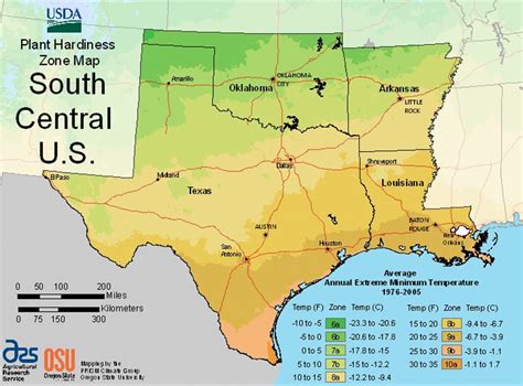 Usda Plant Hardiness Zone Mapsregion - Texas Growing Zone Map | Printable Maps