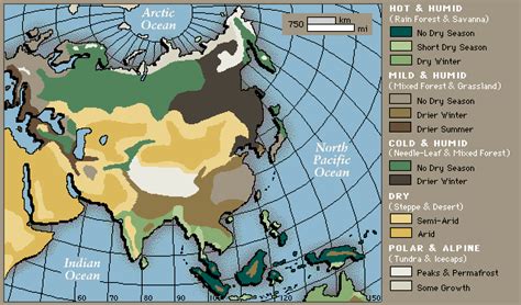 Climate Map Of Asia - Free Printable Maps