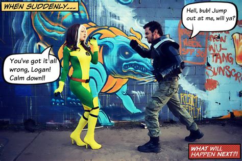 Rogue and Wolverine in Play Nicely by ashrhinos on DeviantArt