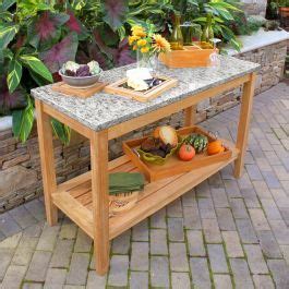 Berwick console w/ New Caledonia granite | Teak outdoor furniture, Teak patio furniture ...