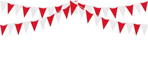 Bunting Hanging Red and White Flag Triangles Banner Background. Bunting flags for celebration ...