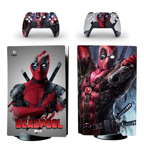 Deadpool Marvel PS5 Skin Sticker Decal - ConsoleSkins.co