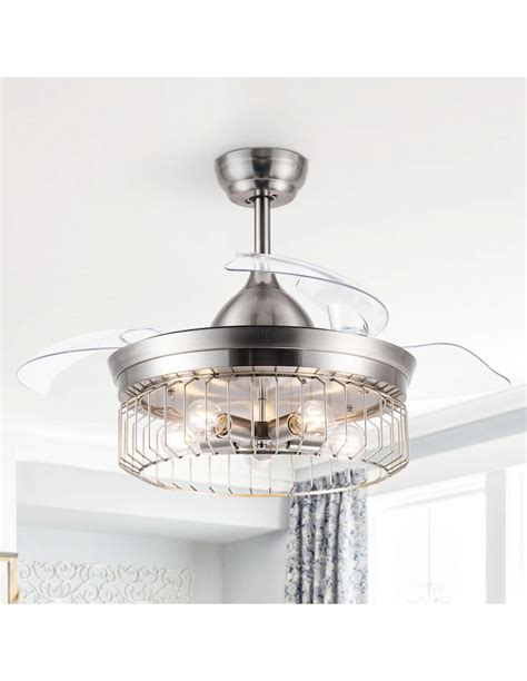 Oaks Aura 36" Industrial Retractable Ceiling Fan with Remote Control