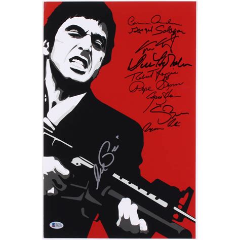 "Scarface" 11x17 Photo Signed by (10) with Al Pacino, Robert Loggia, Steven Bauer, Miriam Colon ...