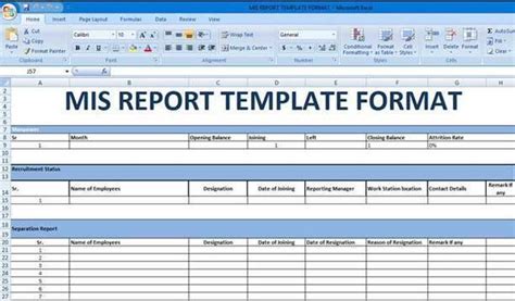 Sample Hr Mis Report In Excel Format ~ Excel Templates