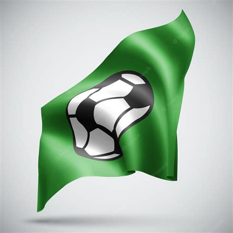 Premium Vector | Soccer ball , vector 3d flag isolated on white background